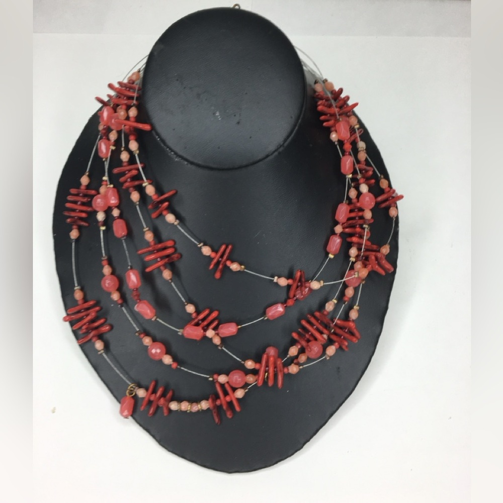 Five Row Illusion Beaded Necklace